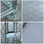 10 x 10 ft Metal Chicken Coop Walk-In Poultry Cage With Waterproof Cover