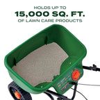 Scotts Turf Builder EdgeGuard DLX Broadcast Spreader for Grass Seed, Fertilizer, Salt and Ice Melt