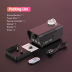 Halloween Fog Machine 500W RGB LED Smoke Machine Stage Lighting Effect with Remote Control for Halloween Wedding DJ Show Concert Bar Party