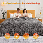 WOOMER Heated Blanket King Size 90 x 100 in Marble Grey