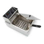 denest 5kW Large Single-Tank Electric Deep Fryer With Fry Basket - 6/12L