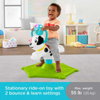 Fisher-Price Bounce And Spin Puppy Musical Ride-On Learning Toy, Multi - GCW11