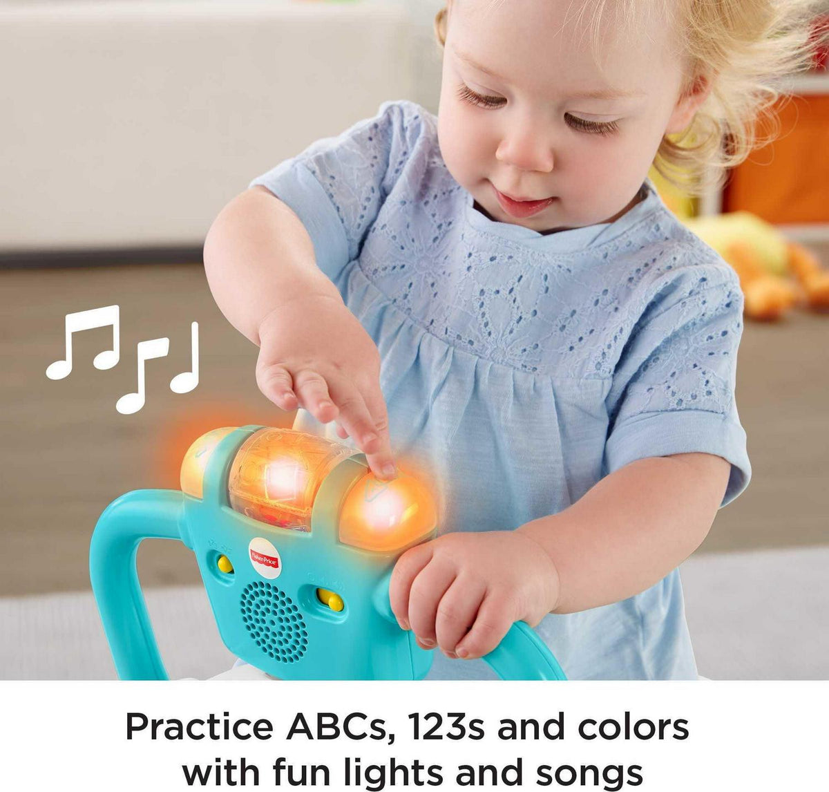 Fisher-Price Bounce And Spin Puppy Musical Ride-On Learning Toy, Multi - GCW11