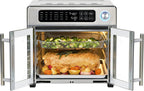 Emeril Lagasse French Door Air Fryer Toaster Oven Combo, 26-Quart, 24 Cooking Functions, Stainless Steel