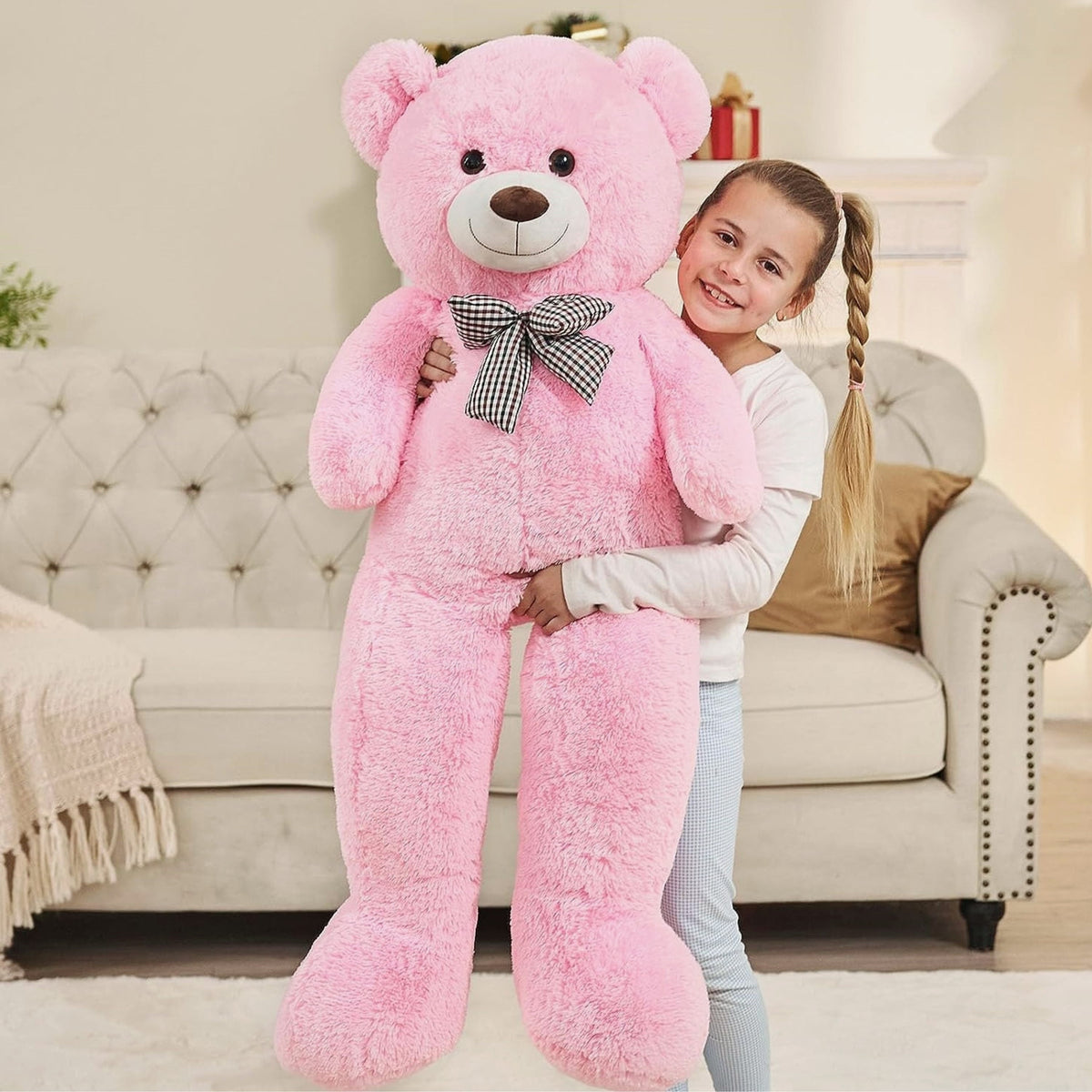 MaoGoLan Giant Teddy Bear 47" Giant Bear Stuffed Animals 4ft Big Plush Toy