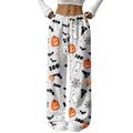 Halloween Pajama Pants for Women Halloween Pumpkin Print Fuzzy Sleep Pants for Women Warm Cozy Pj Bottoms Lounge Pants Plush Pajama Pants