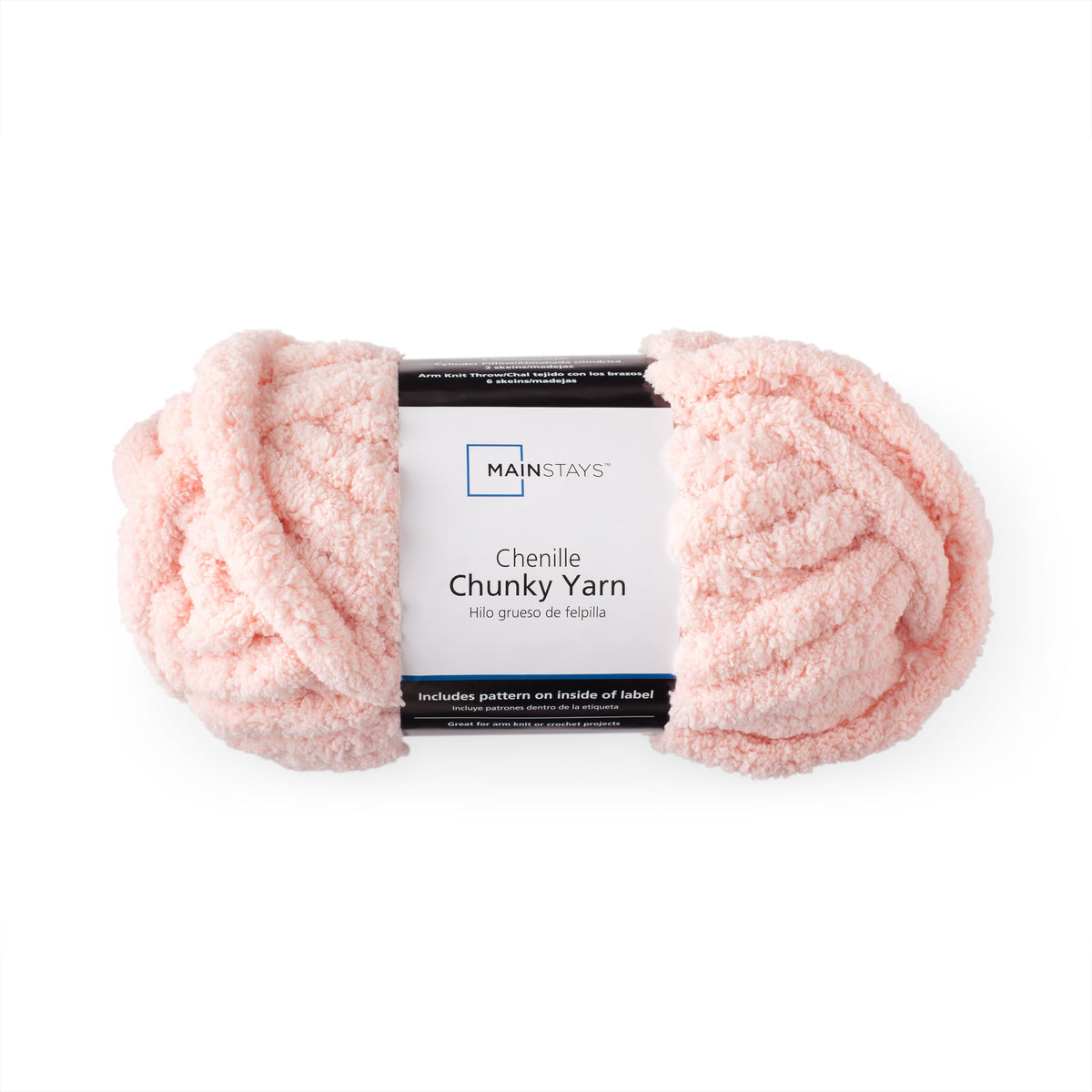 Mainstays Chunky Chenille Yarn, 31.7 yd, 100% Polyester, Super Bulky