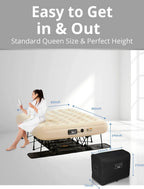 Simpli Comfy Queen EZ Air Mattress With Frame And Built-In Pump