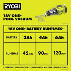 RYOBI 18V ONE+ Handheld Cordless Pool Vacuum Cleaner (Tool Only) with Floor Head