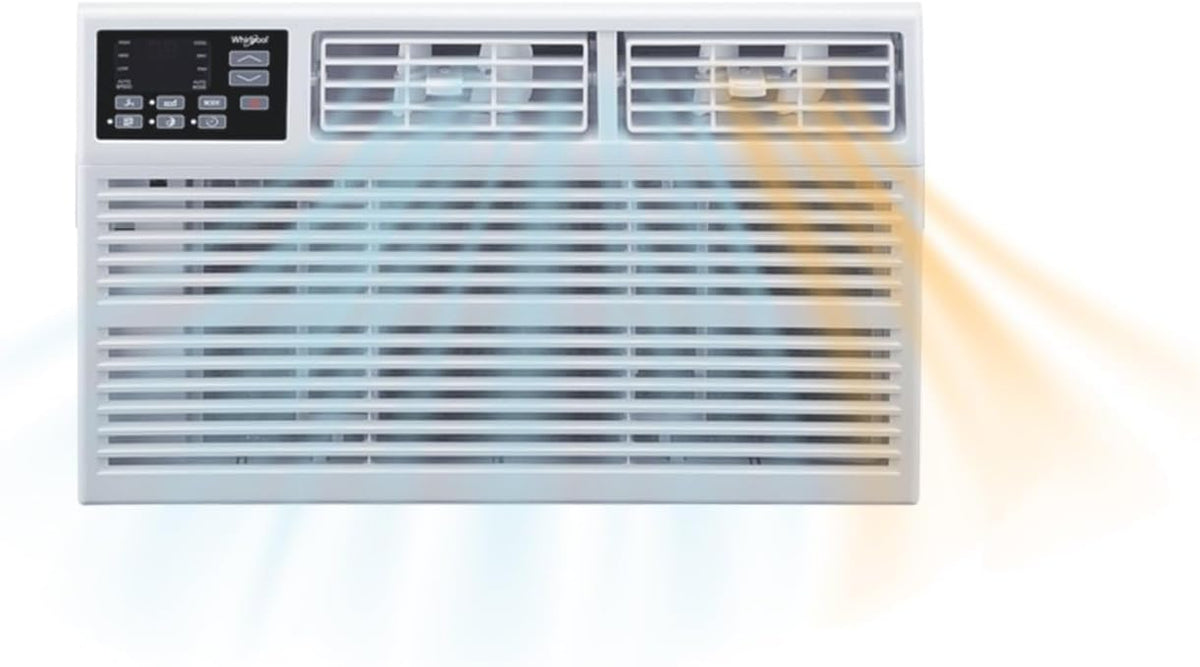 Whirlpool 8,000 BTU Window Air Conditioner With 4,000 BTU Supplemental Heat, Up To 350 Sq. Ft.