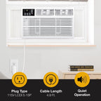 Whirlpool 8,000 BTU Window Air Conditioner With 4,000 BTU Supplemental Heat, Up To 350 Sq. Ft.