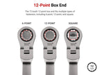 TEKTON Flex Head 12-Point Ratcheting Combination Wrench Set, 14-Piece (6-19 mm) - WRC95302