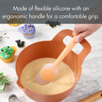 Way To Celebrate 12” Silicone 3D Spatula, Jack-o’-lantern, Orange