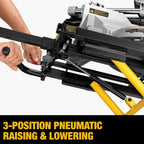 DEWALT Rolling Miter Saw Stand With Wheels, Yellow - DWX726