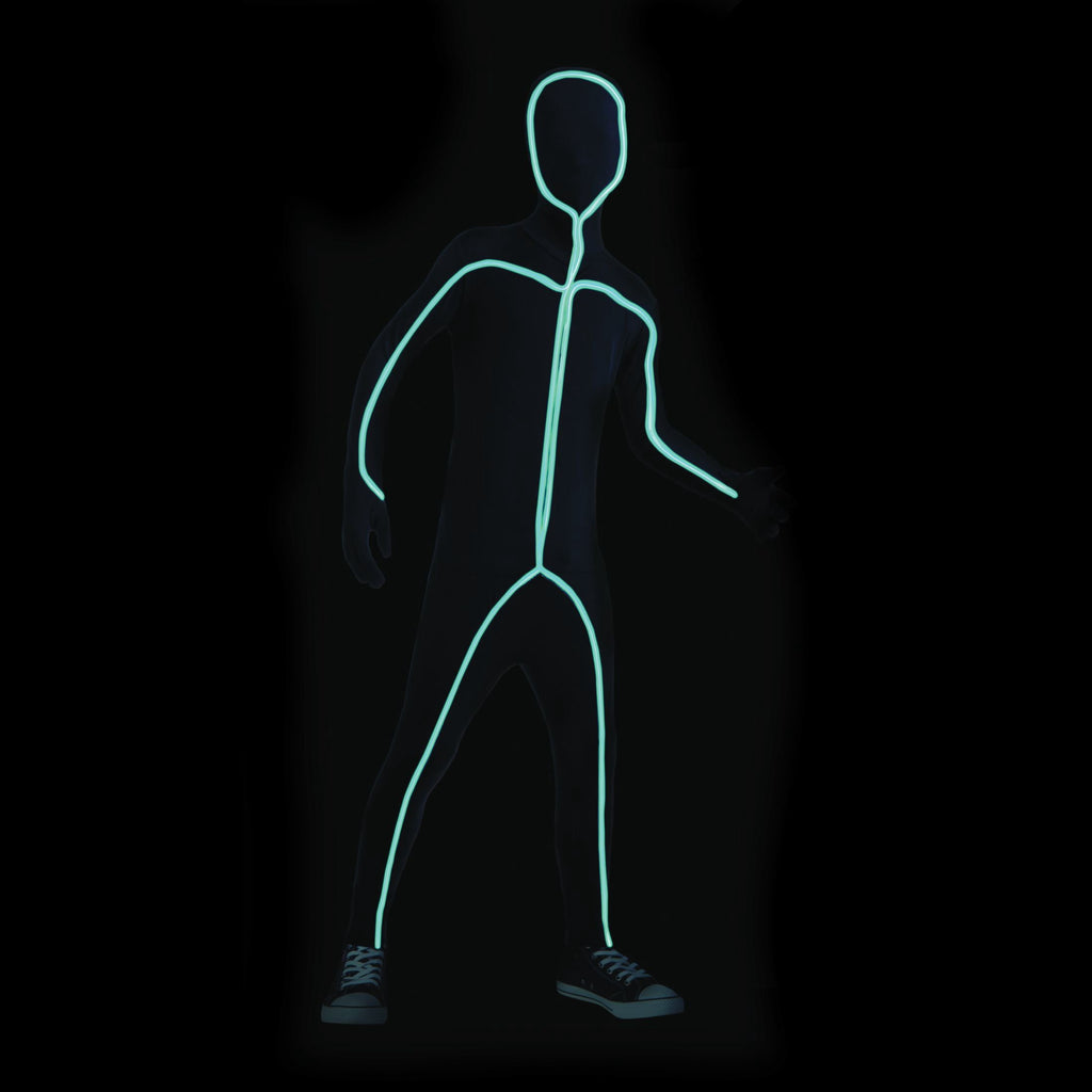 Light Up Stick Figure Halloween Costume for Children, Boys Size X-Large (14/16), by Way to Celebrate
