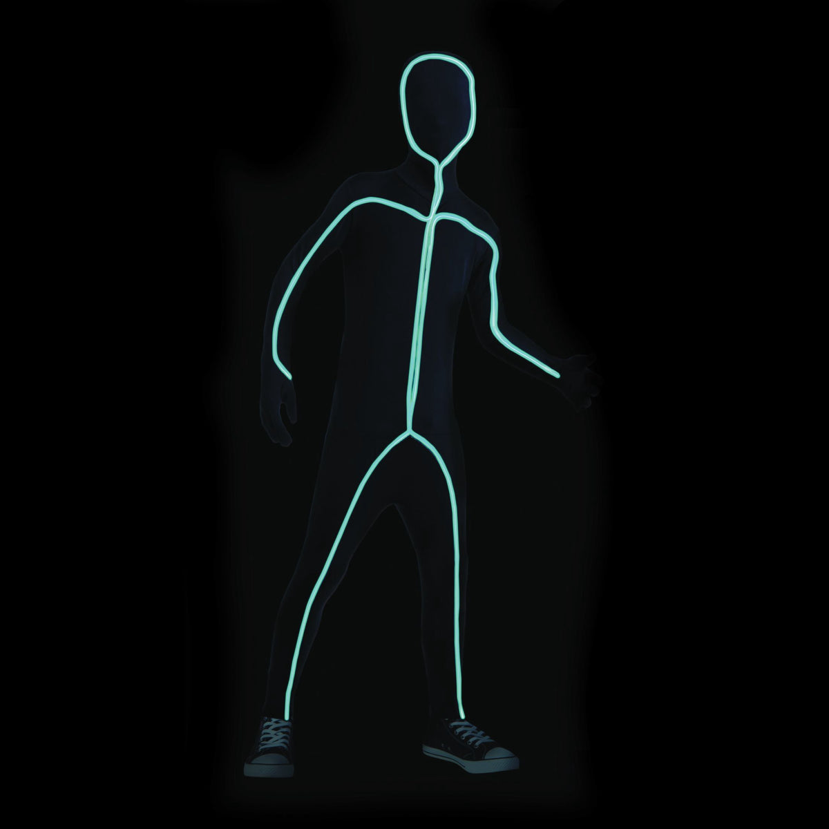 Light Up Stick Figure Halloween Costume for Children, Boys Size X-Large (14/16), by Way to Celebrate