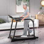 Walking Treadmill For Seniors With Long Handrails, 2.5 HP, 300 lbs Capacity, Black