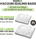 InstaSeal Food Vacuum Sealer Machine, Upright Vacuum Sealer Machine Allows to Vacuum Seal Liquids, Food Sealer, Keeps Food Fresh Longer As Seen on TV