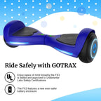 GOTRAX Hoverboard, 200W Motor, 6.5 inch LED Wheels, Blue - FX3