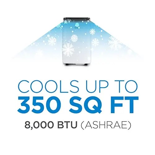 BLACK+DECKER Portable Air Conditioner 8,000 BTU, Up To 350 Sq. Ft. With Remote Control