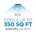 BLACK+DECKER Portable Air Conditioner 8,000 BTU, Up To 350 Sq. Ft. With Remote Control