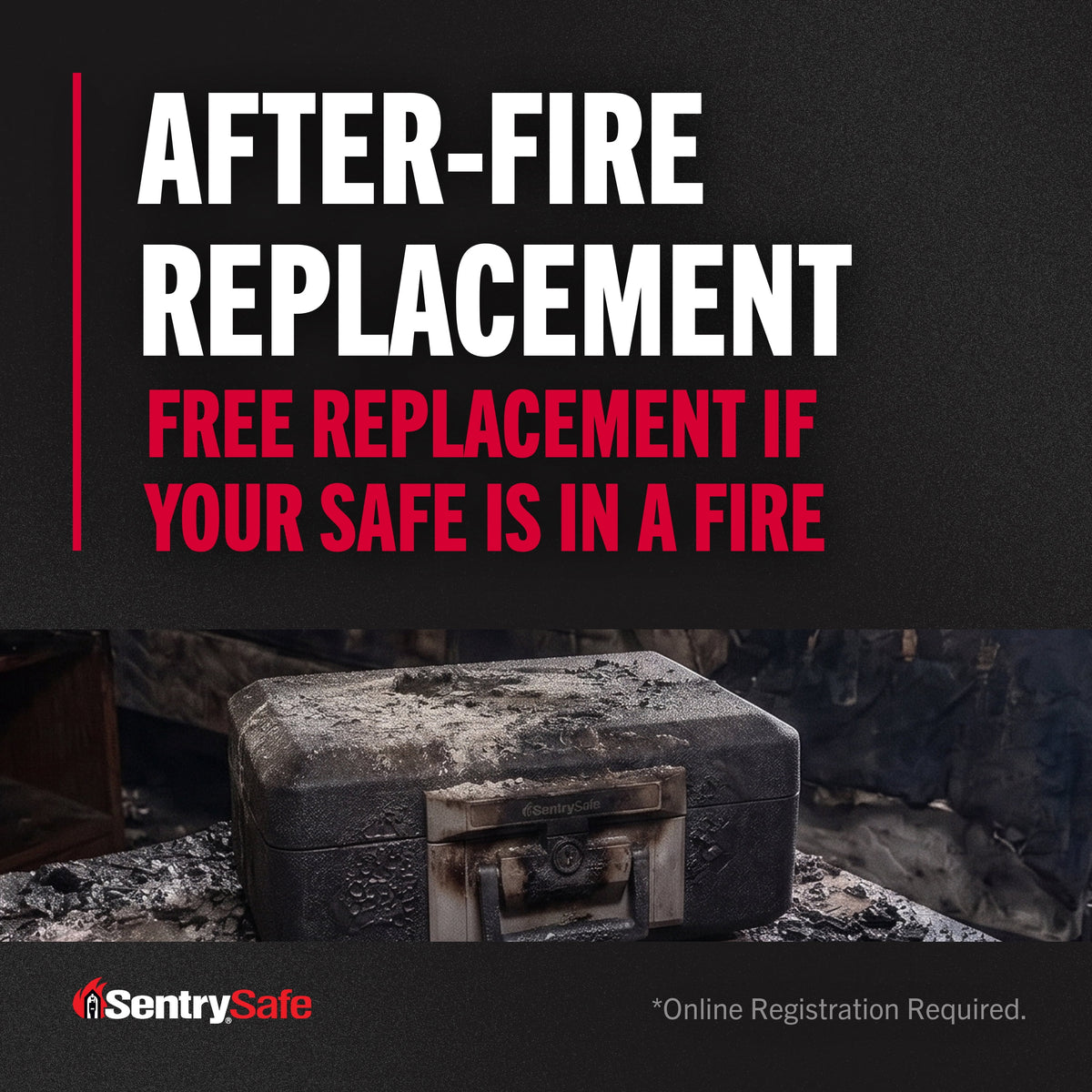SentrySafe 1160 Fire-Resistant Box Safe with Key Lock 0.25 Cu. ft., Black