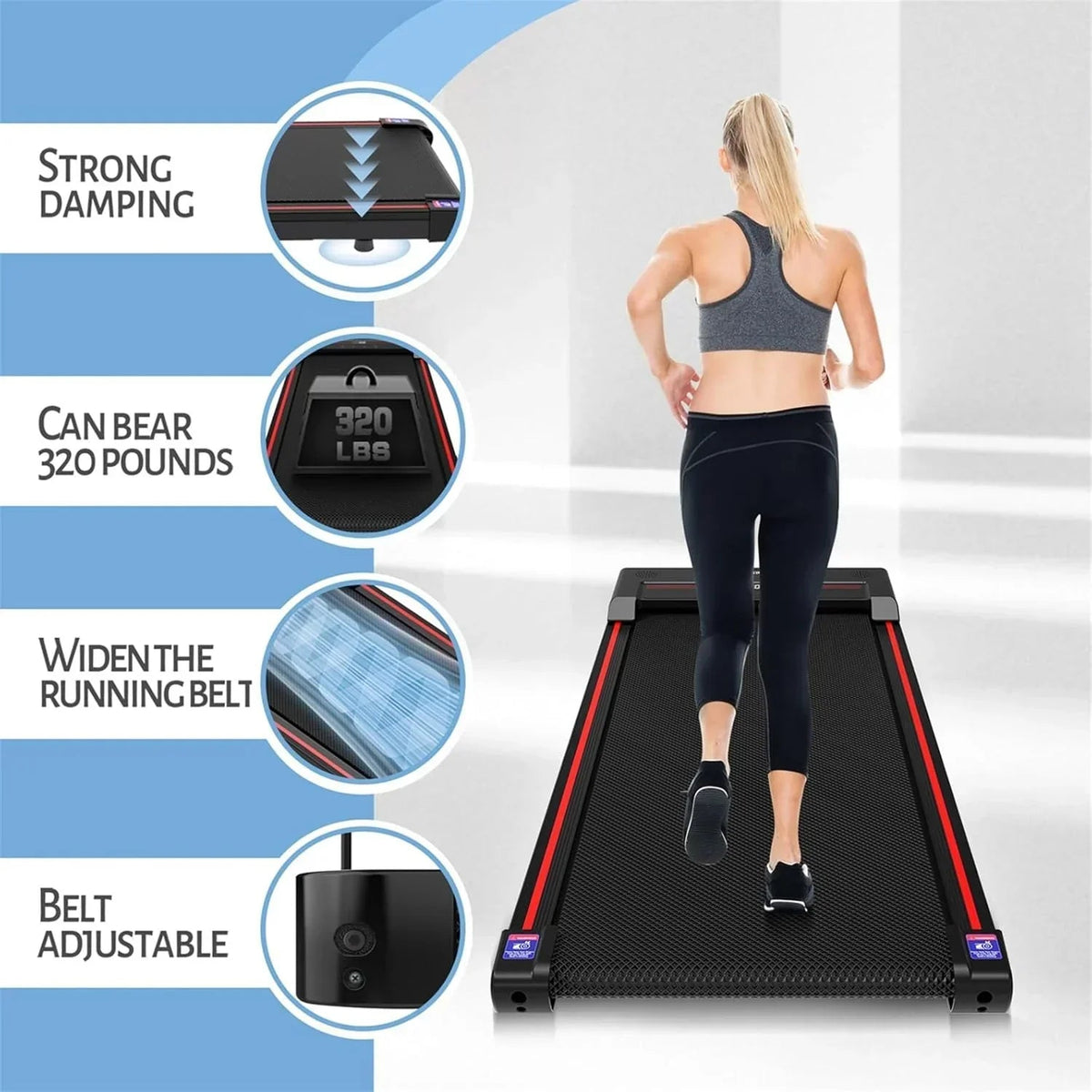 Sperax 3 In 1 Under Desk Walking Treadmill Pad With App