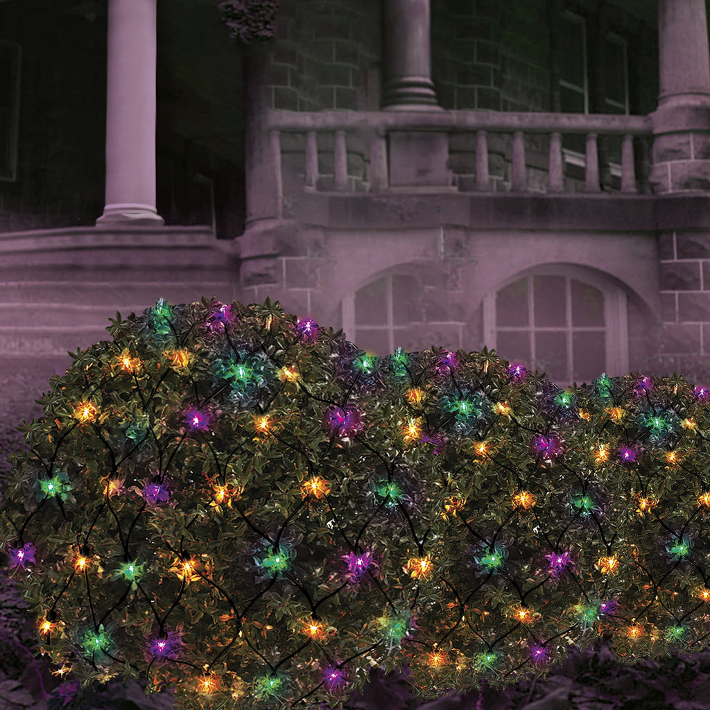 Indoor/Outdoor 50-Count LED Net Lights, 4' x 4', Halloween by Way To Celebrate