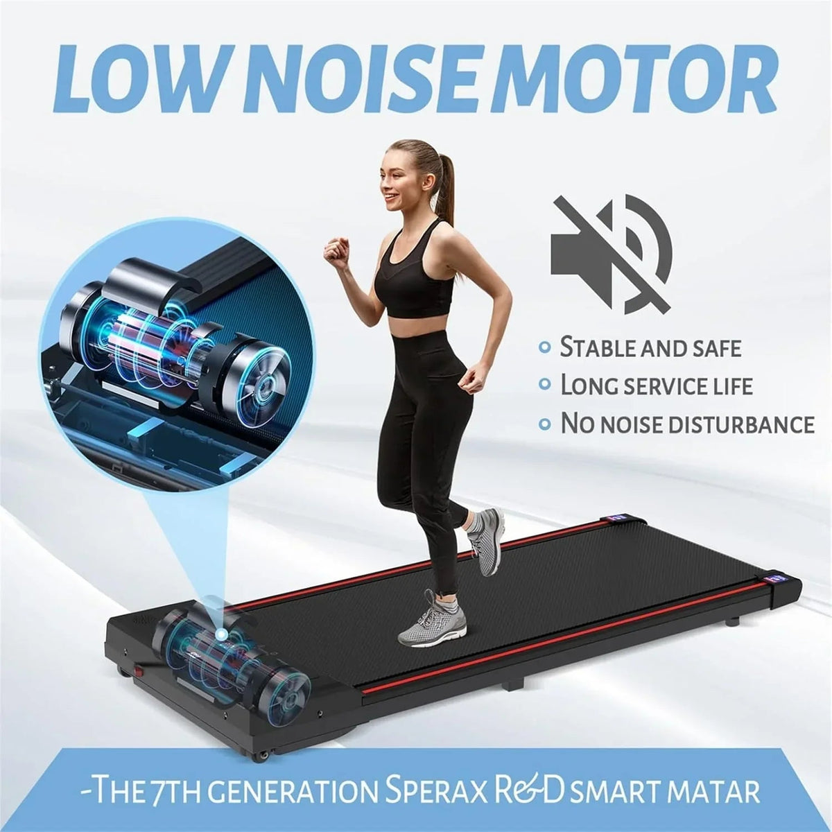 Sperax 3 In 1 Under Desk Walking Treadmill Pad With App