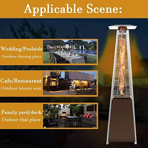 Hampton Bay Pyramid Outdoor Propane Patio Heaters, 2-Set, 42,000 BTU - Brown
