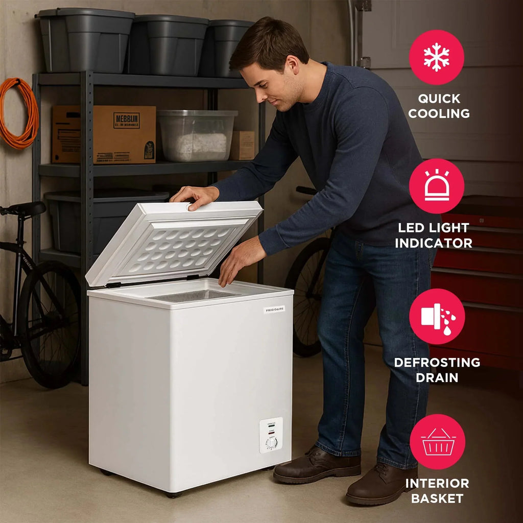 Frigidaire Chest Freezer, 2.1 Cu. Ft., White