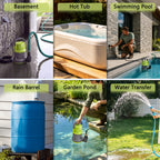 FLUENTPOWER 3/4 HP Submersible Utility Pump, 3500 GPH, Manual Control, 26.4 ft Cord, for Pool and Basement Draining