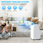 HUMHOLD 14000 BTU Portable Air Conditioner, White - HDPAC-10-A1