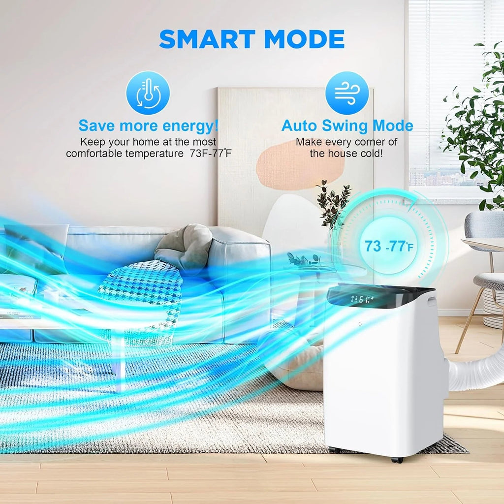 HUMHOLD 14000 BTU Portable Air Conditioner, White - HDPAC-10-A1