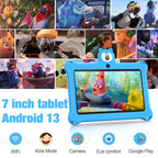 Kids Tablet 7 inch 32GB WiFi Android 13 Tablet For Kids| Bluetooth | Parental Control | Pre-Installed Learning Tablet Apps for Toddlers Children