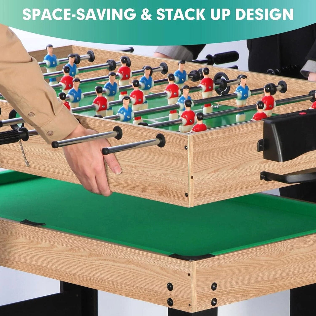 Rioloiuy 12-in-1 Combo Game Table, 48 x 24 x 26.5 inch, Wood-1