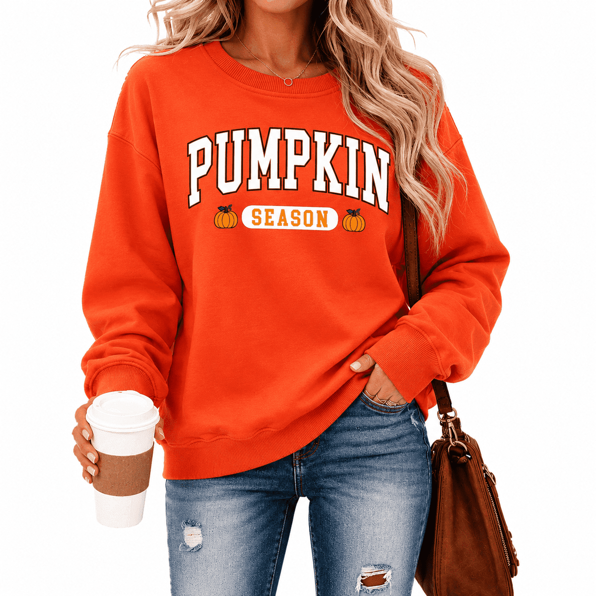 MOUSYA Halloween Sweatshirt Women Spooky Season Shirt Pumpkin Fall Sweatshirt Ghost Long Sleeve Pullover Tops