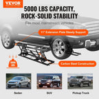 Portable Car Lift System 5000 LBS Carbon Steel Black - 9.06 inch-25.6 inch
