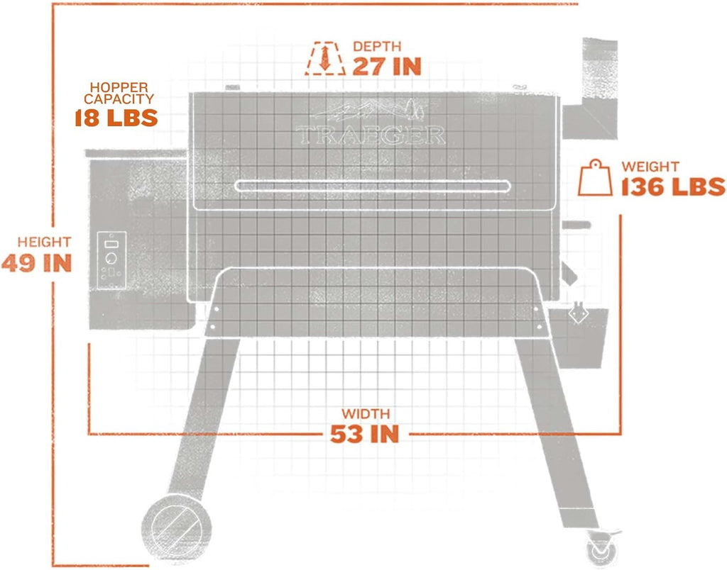 Traeger Grills Pro 34 Electric Wood Pellet Grill And Smoker, Bronze, 884 Sq. In. - Pro 34