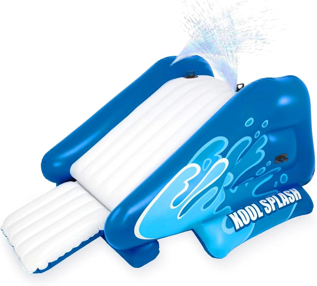 Kool Splash Inflatable Water Slide With Built-In Sprayers, Blue, 131 x 81 x 46 in