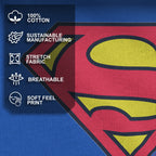 Boy's Superman Classic Logo Graphic Tee Royal Blue Medium
