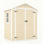 Patiowell 6x4 FT Resin Outdoor Storage Shed With Floor - Light Gray