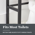 Better Homes & Gardens Jace 3-Shelf Over-the-Toilet Storage Shelf, Black Frame with Oak Shelves