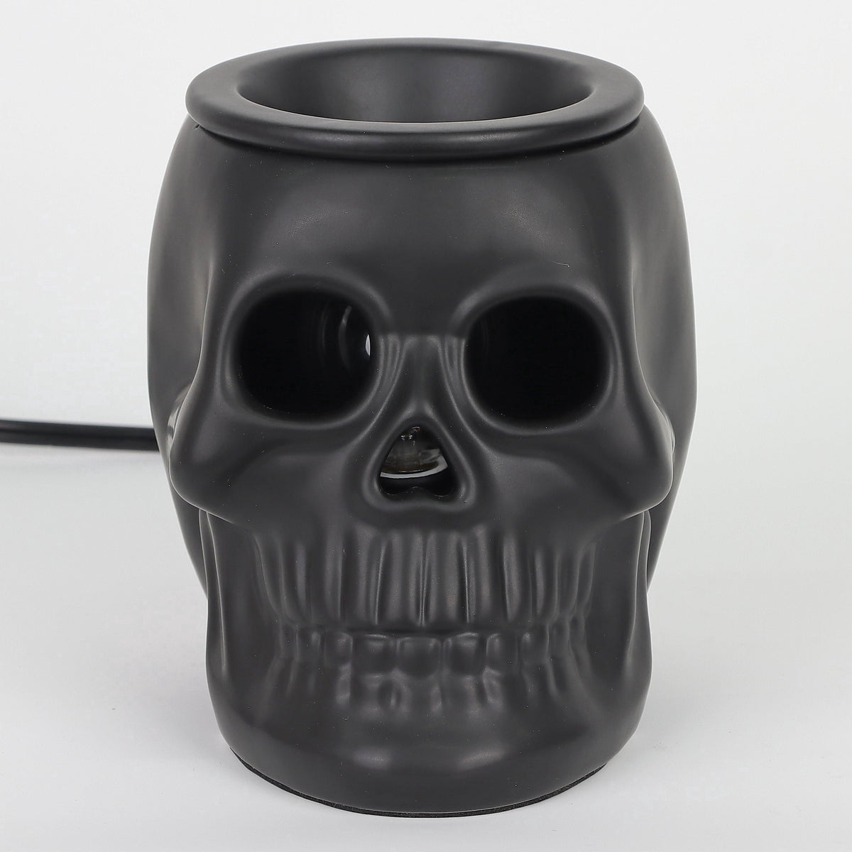 Ceramic Skull Electric Wax Warmer, Black, Halloween by Way To Celebrate