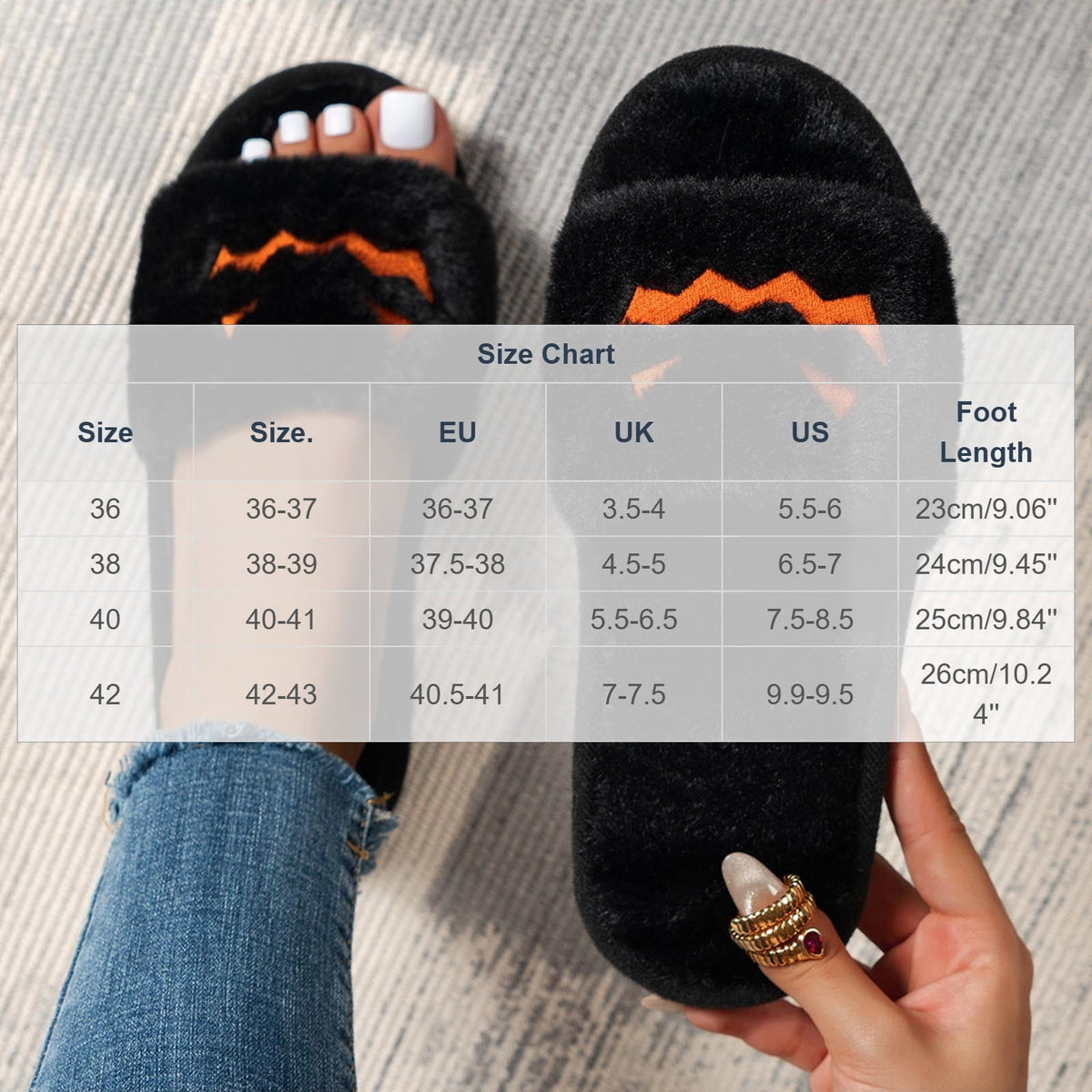 Soft Plush Cozy Open Toe Indoor Outdoor Fuzzy Slippers Women House Slippers Warm Winter Flat Shoes Winter Warm Halloween Slippers