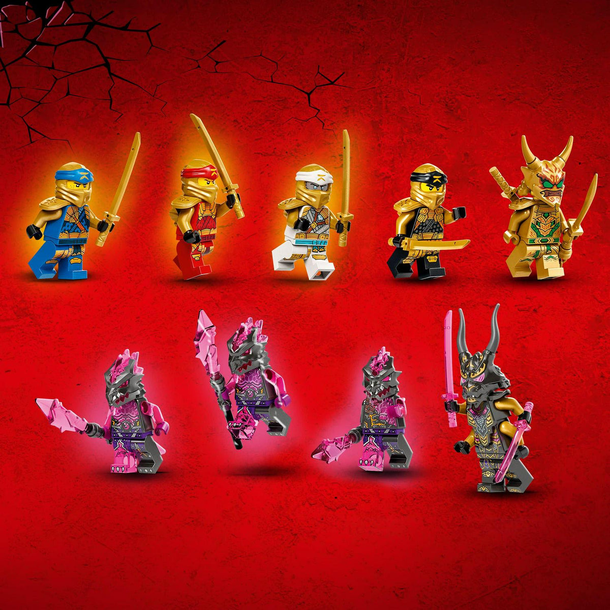 LEGO NINJAGO Lloyd's Golden Ultra Dragon Toy, 989 Pieces, 9 Minifigures - 71774