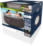Bestway SaluSpa Miami Inflatable Hot Tub Spa, 71 x 26 in, 2-4 Person, Black - 60104E