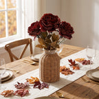 My Texas House Fall Faux Peony Bundle, Burgundy, 20"