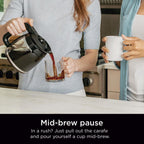 Ninja 12-Cup Programmable Drip Coffee Maker, 2 Brew Styles, Adjustable Warming Plate, CE250, Black/Stainless Steel