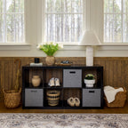 Better Homes & Gardens 8 Cube Storage Organizer, Solid Black